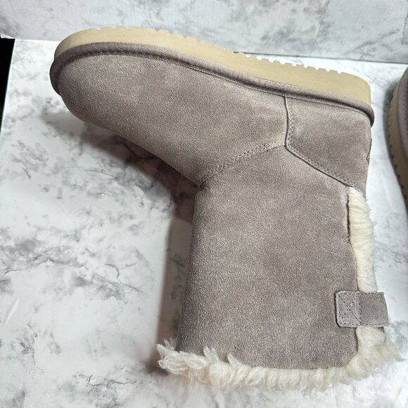 Koolaburra by UGG Boots Womens 7 EU 38 Kinslei 1020158‎ Gray Suede Pull on New - Picture 4 of 11